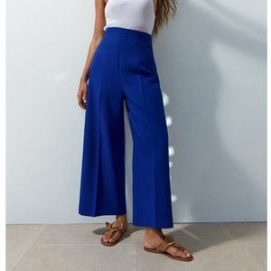 ZARA - HIGH WAISTED CULOTTES BLUE - NEW